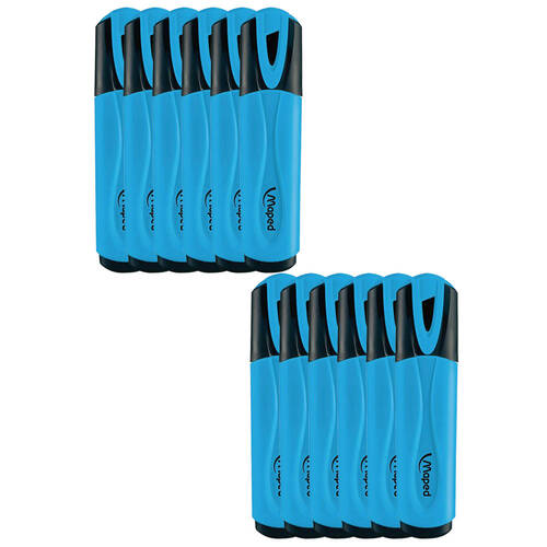 12pc Maped Fluo Quality Neon Marker - Blue