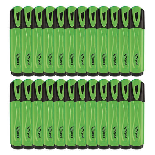2x 12pc Maped Fluo Quality Neon Marker/Highlighter - Green