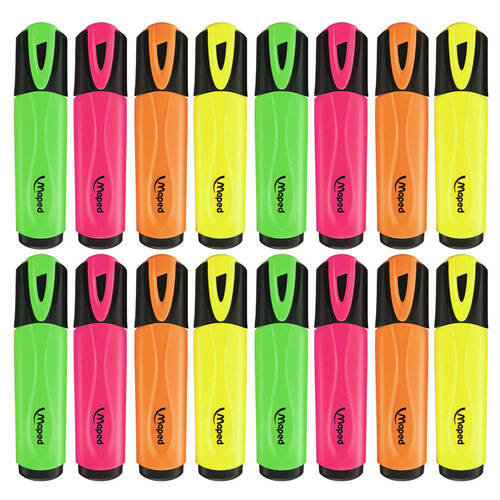 4x 4pc Maped Flu Quality Neon Hightlighter Assorted Colours