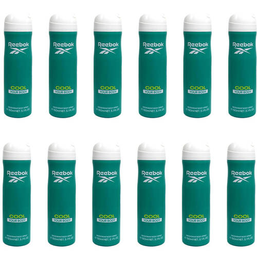 12PK Reebok Women Deodorant Scented Body Spray Fragrance 150ml Cool Your