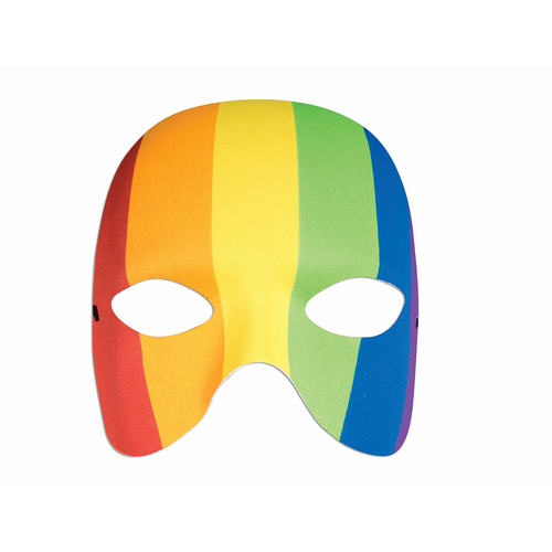 Forum Novelties Rainbow Half Mask Mardi Gras/Pride March Unisex Costume