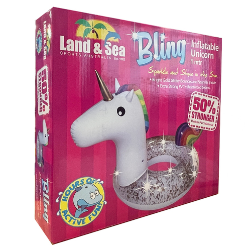 Land & Sea Bling Unicorn Ring Inflatable