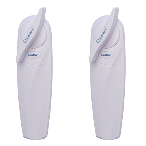 2x Culinare Easican Stainless Steel Can Opener - White