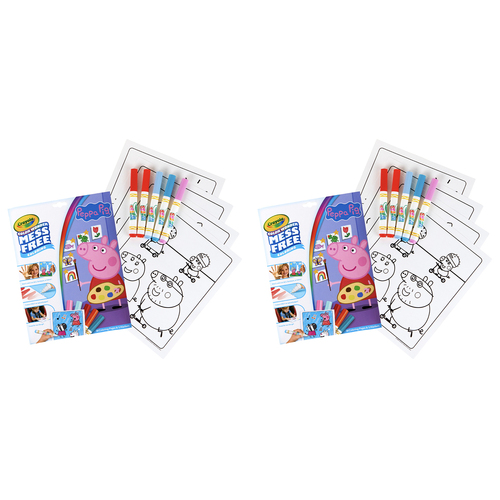 46pc Crayola Peppa Pig Colour Wonder Pages/Markers Kids 3y+
