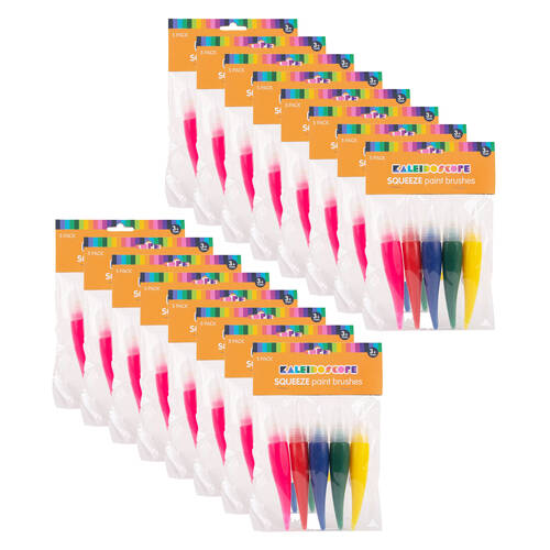 16x 5pc Kaleidoscope No Mess Squeeze Paint Brushes Pen Kids Art Craft 3y+
