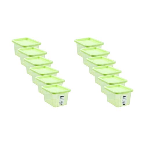 12PK Boxsweden Click Storage Box 9L Secure Lock Lid Home Organisation Assorted