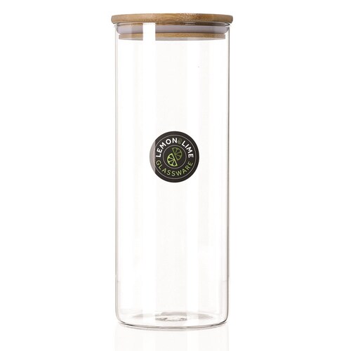 Lemon & Lime Camden 1.7L Glass Jar w/ Bamboo Lid