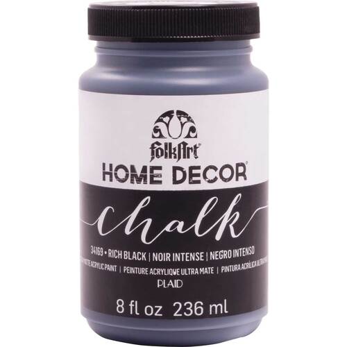 Plaid FolkArt 236ml Home Decor Chalk Acrylic Paint - Rich Black