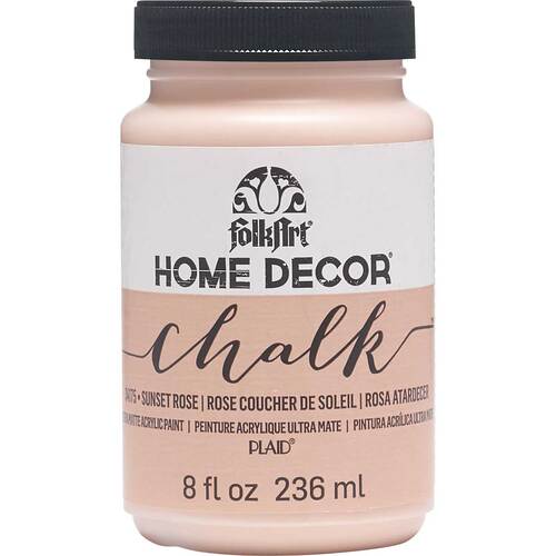 Plaid FolkArt 236ml Home Decor Chalk Acrylic Paint - Sunset Rose