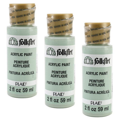 3PK Plaid FolkArt Premium 59ml Acrylic Paint Matt Finish - Green Sea