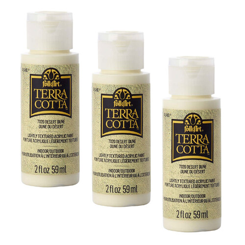 3PK Plaid FolkArt Terra Cotta 59ml Acrylic Paint - Desert Dune