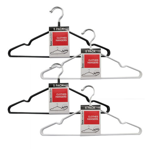 20PK Boxsweden Clothes Hanger Metal Non Slip Assorted