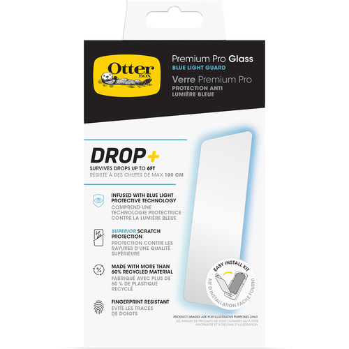 OtterBox Premium Glass Blue Light Screen Protector For iPhone 16 Pro CLR