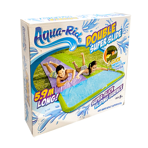 Aqua Ride 16ft Double Water Slide Outdoor Play Kids/Children 5y+