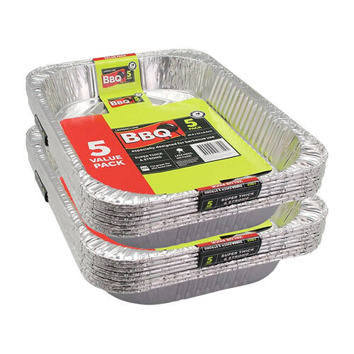 2x 5PK Lemon & Lime Foil Tray Large Value Pack