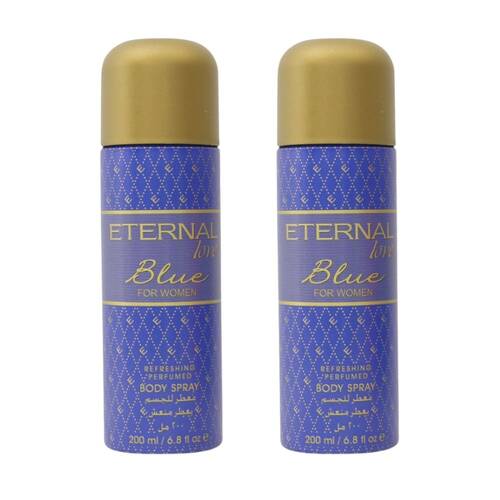 2PK Eternal Love Fragrance Body Spray Blue For Women 200ml