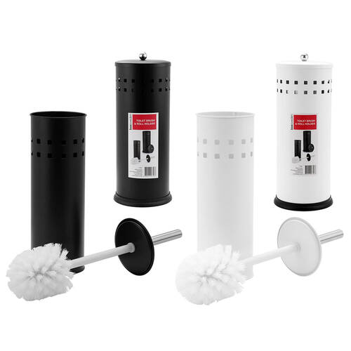 2PK Boxsweden Toilet Brush & Roll Holder Set - Assorted