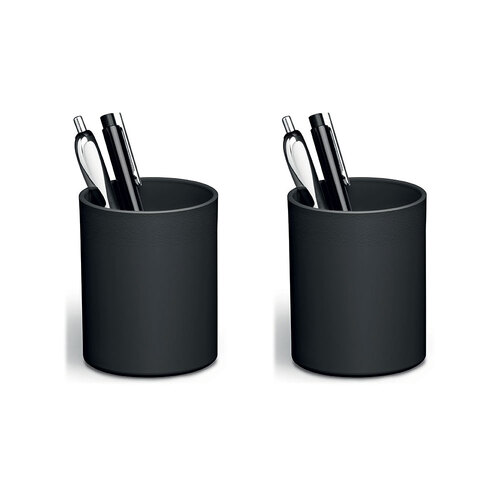 2x Durable Eco Pen/Scissor Holder Storage Rack - Black