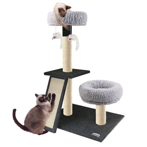 Paws & Claws Catsby Scratching Post with Ramp & Double Lounger