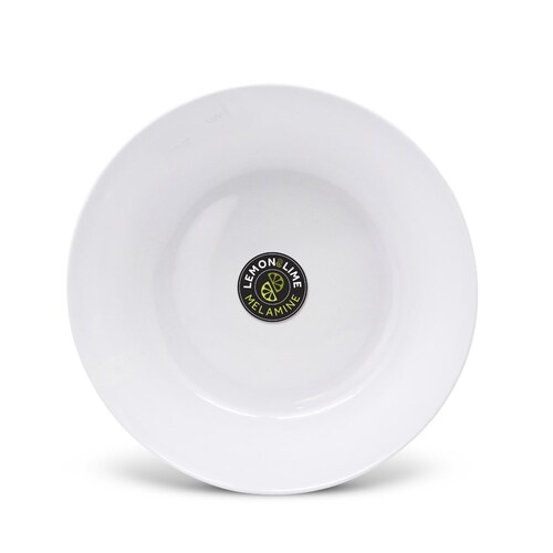 Lemon & Lime 19.5cm Melamine Side Plate Round - White 