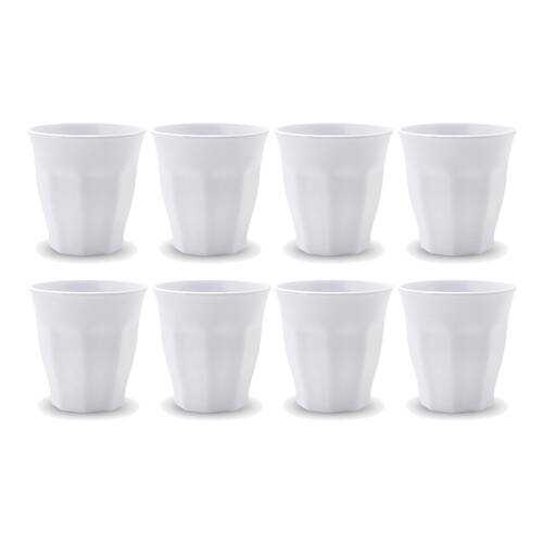 8PK Lemon Lime Melamine Cup Tumbler 300ml - White