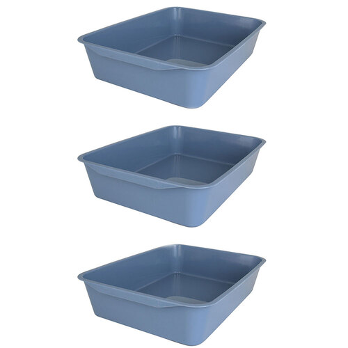 3PK Paws & Claws Cat Litter Tray - Assorted