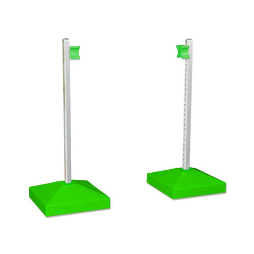 2pc AgBoss Equestrian Jump Wing Keyhole Square Base and Cup 1.8m Lime
