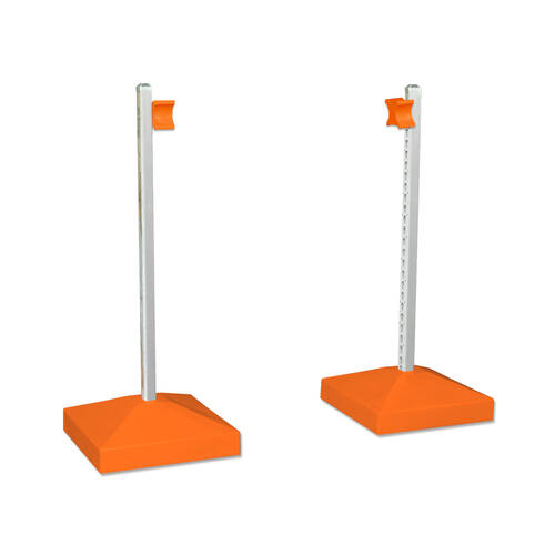 2pc AgBoss Equestrian Jump Wing Keyhole Square Base and Cup 1.8m Orange