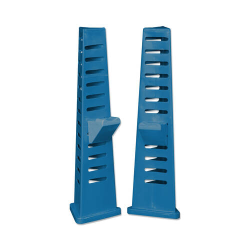 2pc AgBoss Equestrian Multi Level Tri Jump Stand and Cup 1.2m Teal