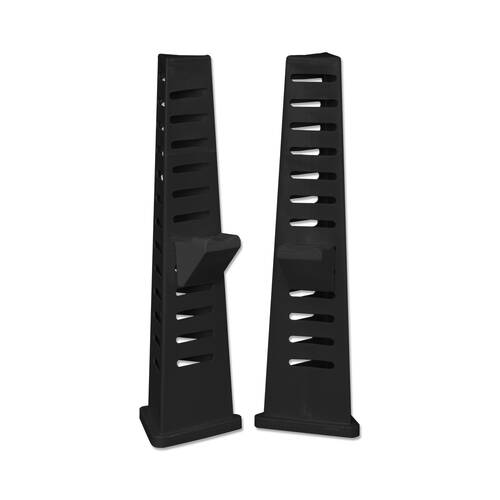 2pc AgBoss Equestrian Multi Level Tri Jump Stand and Cup 1.2m Black