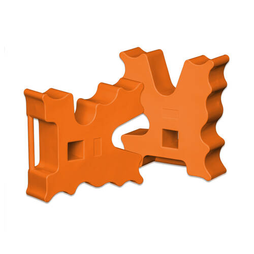 2pc AgBoss Equestrian Show Jumping Cavaletti Jump Blocks Versatile Orange