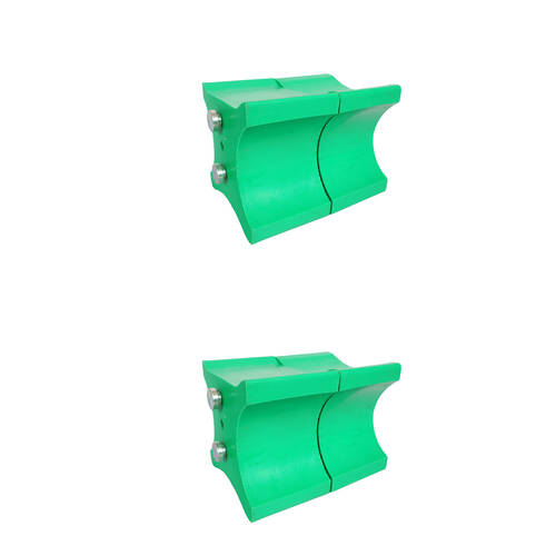 2x 2pc AgBoss Equestrian Show Jumping Keyhole Jump Cup Inserts Green