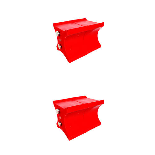 2x 2pc AgBoss Equestrian Show Jumping Keyhole Jump Cup Inserts Red