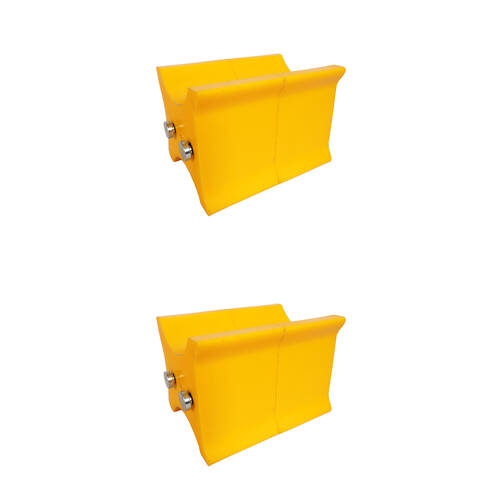 2x 2pc AgBoss Equestrian Show Jumping Keyhole Jump Cup Inserts Yellow