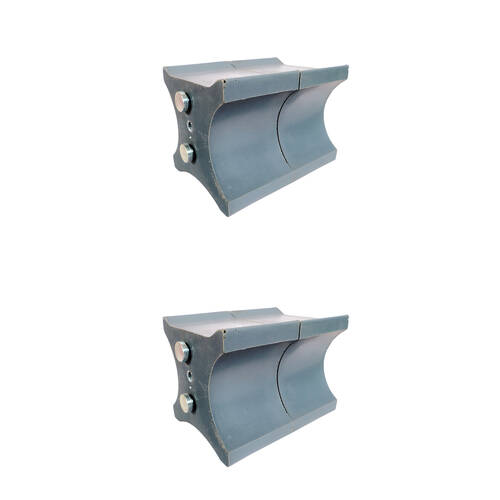 2x 2pc AgBoss Equestrian Show Jumping Keyhole Jump Cup Inserts Grey