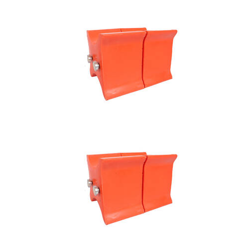 2x 2pc AgBoss Equestrian Show Jumping Keyhole Jump Cup Inserts Orange