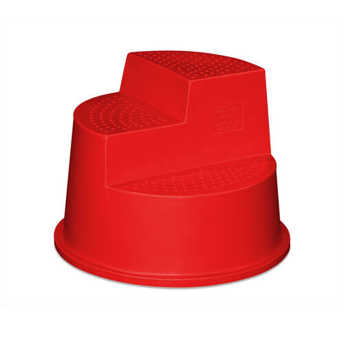 AgBoss Mount Ease Three Step Horse Mounting Block 150kg Capacity Red
