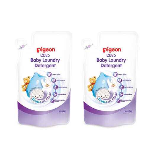 2x Pigeon 450ml Baby Laundry Detergent Liquid Refill