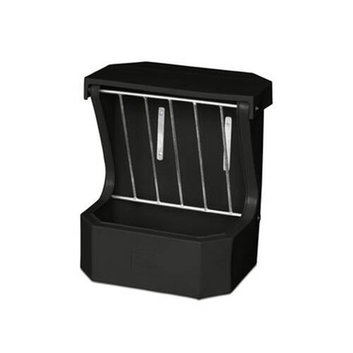 AgBoss Equine and Livestock Hay Rack Feeder With Lid 66x57cm Black