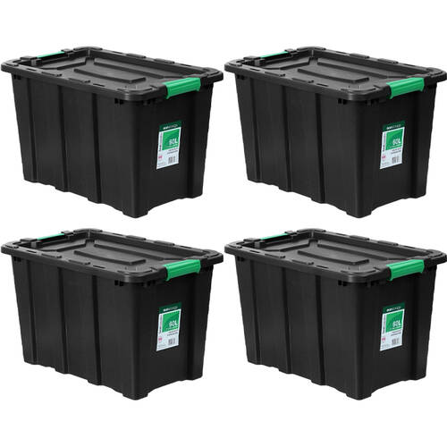 4PK Boxsweden Eco Storage Heavy Duty Box 60L 57X38.5X38.5cm