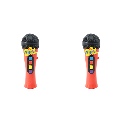 2PK The Wiggles Sing Along Microphone w/ 4 Songs Red Kids Toy 3y+