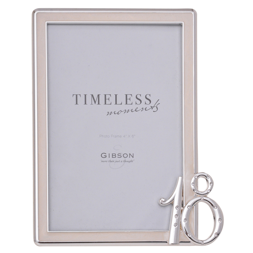 Gibson Gifts Diamond 18 Photo Frame 4x6" Rectangle Silver