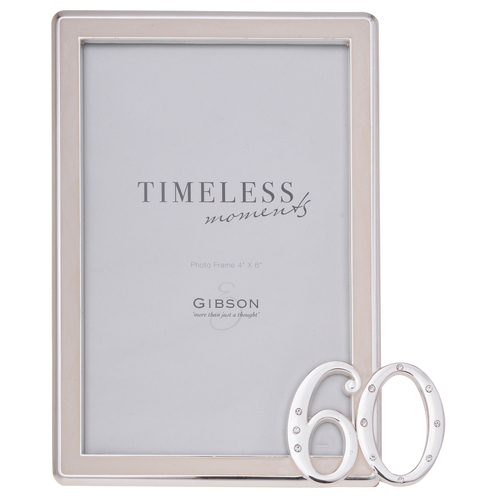 Gibson Gifts Diamond 60 Photo Frame 4x6" Rectangle Silver