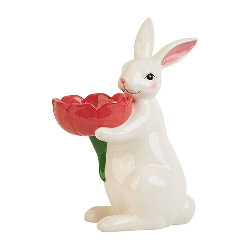 Annabel Trends Bunny Bowl Tall 30.5x20cm Home Decor - Red