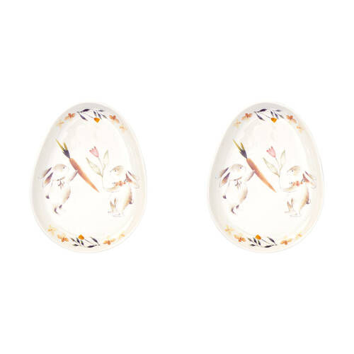 2PK Annabel Trends Easter Ceramic Plate 16x21cm - A Gift of Friendship