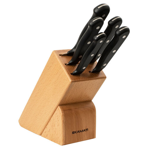 6pc Kamati Gourmet Knife Block Set