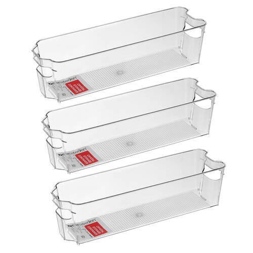 3x Boxsweden Rectangle Crystal Stackable Storage Container