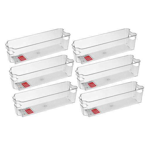 6PK Boxsweden Rectangle Crystal Stackable Storage Container