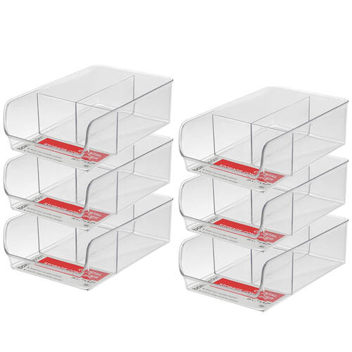6PK Boxsweden 3 Compartment Crystal Storage Container