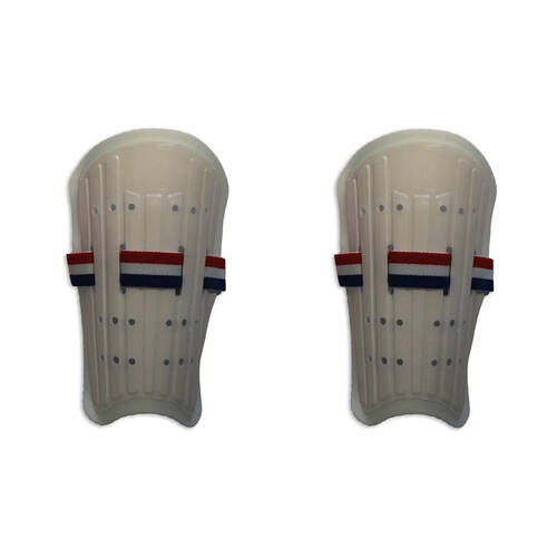 2PK Reusch Senior Plastic Hook and Loop Shin Pads Soccer Gear w/ Adjustable Straps